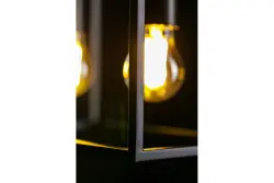 Decor Diu schwarze geometrische Pendelleuchte mit 2 Lichtquellen, Breite 30 cm 3628
