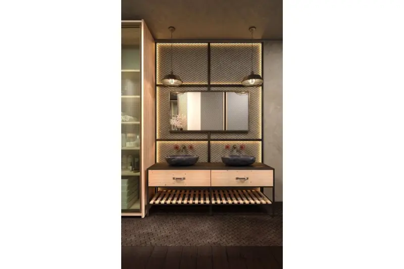 Dekor Lars schwarze Pendelleuchte mit industriellem schwarzem Gitter, Durchmesser 36 cm 2295