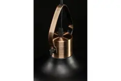 Decor Mees schwarze Metall-Pendelleuchte mit Schirmaufsatz in der Form einer Öllampe 2363