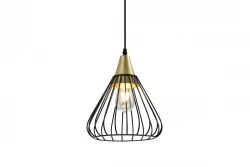 Dekor Tess konische Draht-Pendelleuchte Metal, Schwarz-Gold 2394