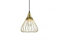 Decor Tess konische Draht-Pendelleuchte, Metall, Gold 2516