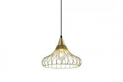 Dekor Lotte konische Vintage Draht-Pendelleuchte, Gold 2646