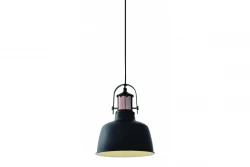 Decor Noor elegante schwarze Pendelleuchte mit Kupferelement 2691