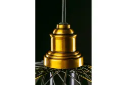 Decor Viela schwarze Draht-Pendelleuchte aus Metall, Kugelform, Durchmesser 25 cm 6972