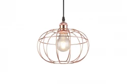 Decor Viela Draht-Pendelleuchte kugelförmig, Kupfer, Durchmesser 27,5 cm 7047