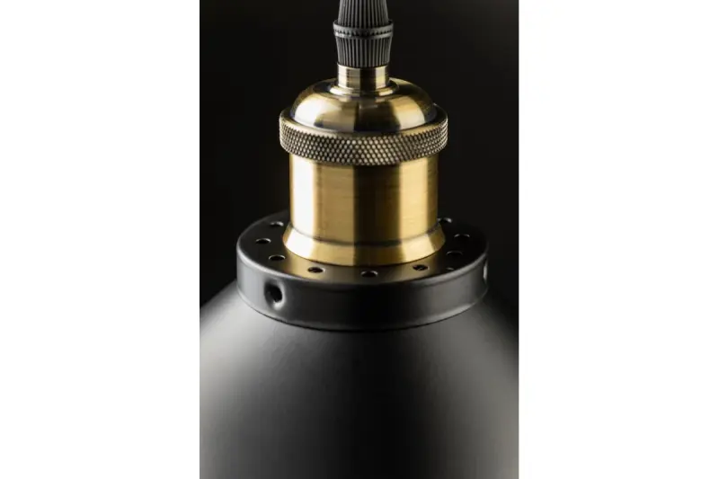 Decor Mani Metall Pendelleuchte Schwarz-Gold, Durchmesser 30 cm 4076