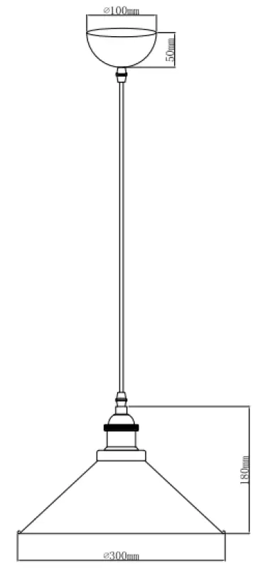 Decor Mani Metall Pendelleuchte Schwarz-Gold, Durchmesser 30 cm 4076