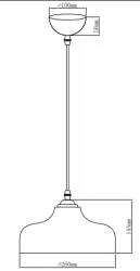 Dekor Marite klassische Pendelleuchte schwarz getöntes Glas, Durchmesser 26 cm 7061
