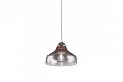 Dekor Marite klassische Pendelleuchte schwarz getöntes Glas, Durchmesser 26 cm 7061