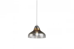 Decor Marite klassische Pendelleuchte Schwarz-Gold getöntes Glas, Durchmesser 26 cm 7085