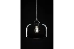Decor Lati zylindrische schwarze Pendelleuchte Glas, Durchmesser 23,5 cm 7122