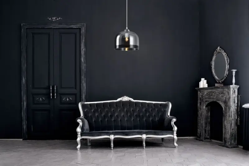 Decor Lati zylindrische schwarze Pendelleuchte Glas, Durchmesser 23,5 cm 7122