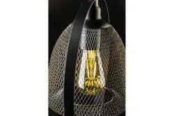 Decor Xalis Pendelleuchte schwarzer Drahtschirm mit Metallrand, Durchmesser 18,5 cm 7320