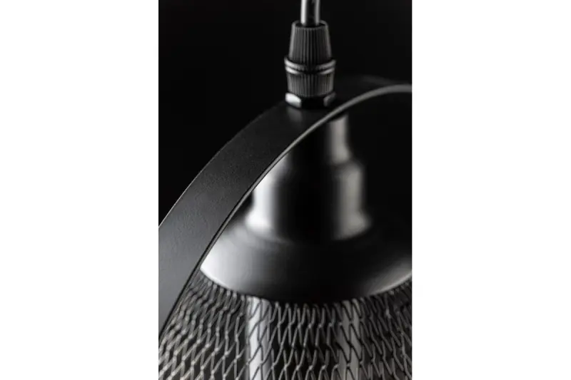 Decor Xalis Pendelleuchte schwarzer Drahtschirm mit Metallrand, Durchmesser 18,5 cm 7320