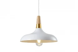 Decor Skandi moderne Pendelleuchte Weiß, 35 cm Durchmesser 7504