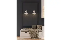 Decor Loret verstellbare Wandleuchte Weiß, 20 cm Durchmesser 7871