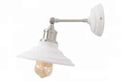 Decor Loret verstellbare Wandleuchte Weiß, 20 cm Durchmesser 7871