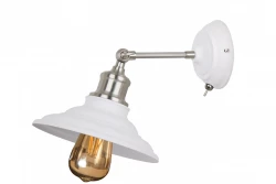 Decor Loret verstellbare Wandleuchte mit Schalter, Weiß, 20 cm Durchmesser 8267