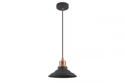 Decor Loret zeitlose schwarze Pendelleuchte 20,5 cm Durchmesser 8731