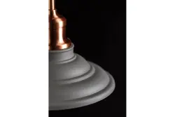 Decor Loret zeitlose graue Pendelleuchte 20,5 cm Durchmesser 8854