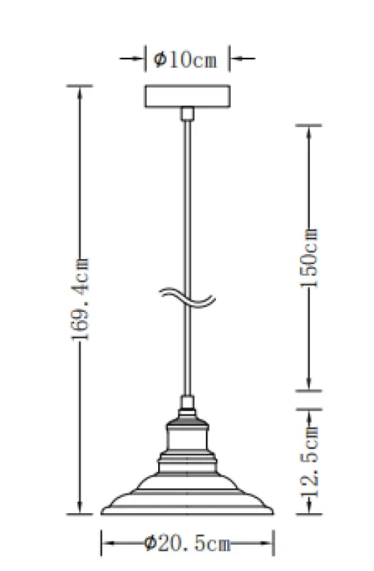 Decor Loret zeitlose weiße Pendelleuchte 20,5 cm Durchmesser 9691