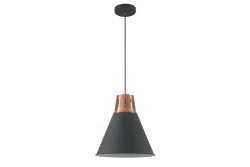 Decor Gianni stilvolle Pendelleuchte Schwarz-Kupfer, 32 cm Durchmesser 8105