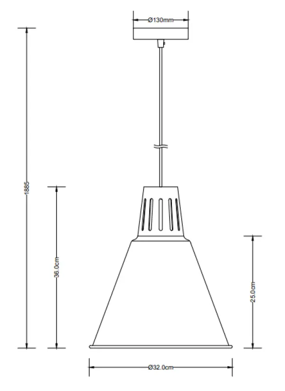 Decor Gianni stilvolle Pendelleuchte Grau-Kupfer, 32 cm Durchmesser 8167