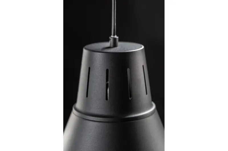 Decor Gianni stilvolle ganz schwarze Pendelleuchte 32 cm Durchmesser 8136