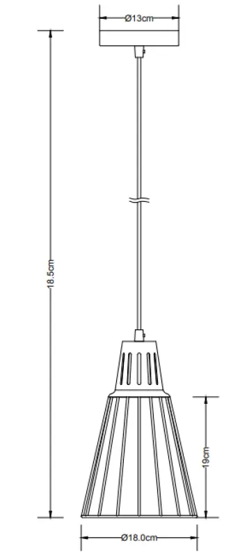 Dekor Kaliope modische Draht-Pendelleuchte Weß-Kupfer, 18 cm Durchmesser 8235