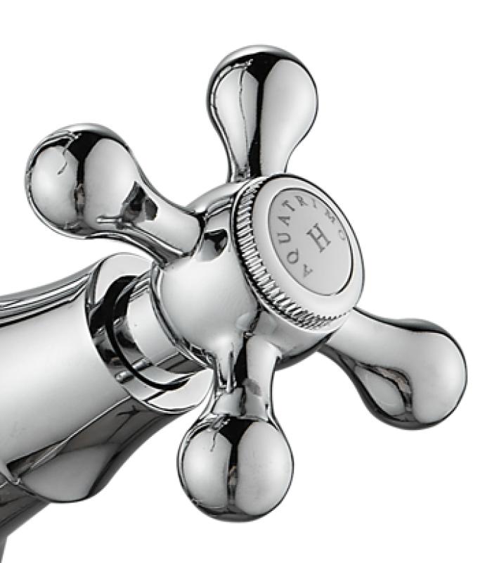 AquaTrimo Windsor Nostalgische Küchenarmatur mit rundem Auslauf, Chrom 21WS7652CM