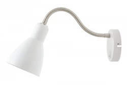 Decor Etore weiße Wandleuchte mit Metallarm, 11 cm Durchmesser 1952