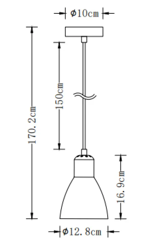 Decor Etore beige Pendelleuchte mit schwarzem Kabel 2089