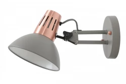 Dekor Artemia elegante graue Wandleuchte mit Metallarm, 16,5 cm Durchmesser 2164