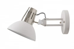 Dekor Artemia elegante weiße Wandleuchte mit Metallarm, 16,5 cm Durchmesser 2218