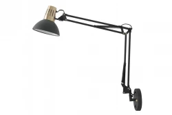 Decor Artemia schwarze Wandleuchte mit Metallarm und weißem Innenraum, Durchmesser 16,5 cm 2270