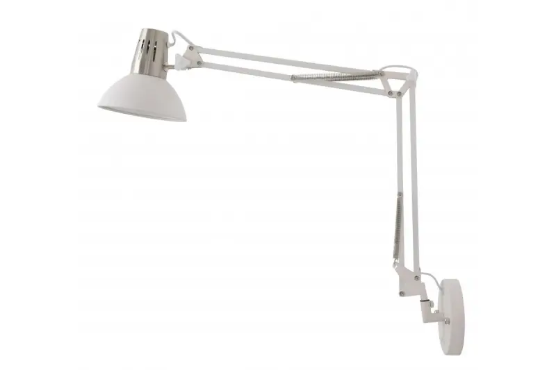 Decor Artemia weiße Wandleuchte mit Metallarm und weißem Innenraum, Durchmesser 16,5 cm 2249