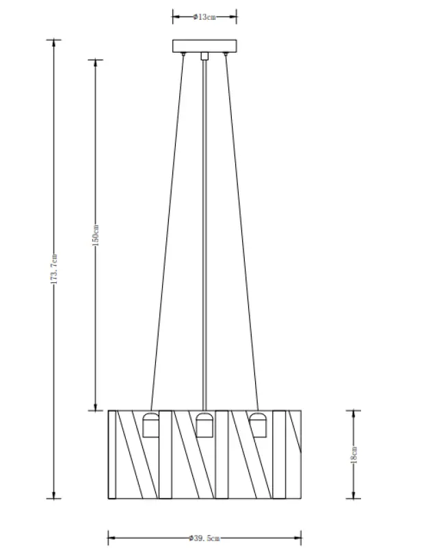 Decor Melody schwarze Pendelleuchte mit max. 3 Lichtquellen, Durchmesser 39,5 cm 2638