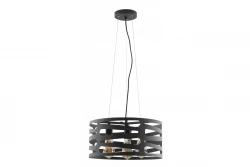 Decor Marisa schwarze Pendelleuchte mit dekorativen Lücken, max. 3 Lichtquellen, Durchmesser 40 cm 2584