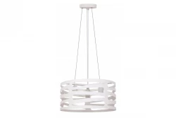 Decor Marisa weiße Pendelleuchte mit dekorativen Lücken, max. 3 Lichtquellen, Durchmesser 40 cm 2782