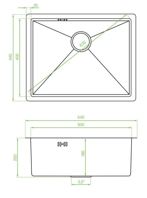 Aquadesign Sinks goldene Edelstahlspüle goldfarben PVD Gold 50x40 Unterbau Flachbau und Aufsatz 1208957698