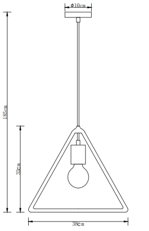 Decor Gija graue Einpunkt-Pendelleuchte dreieckig 2751