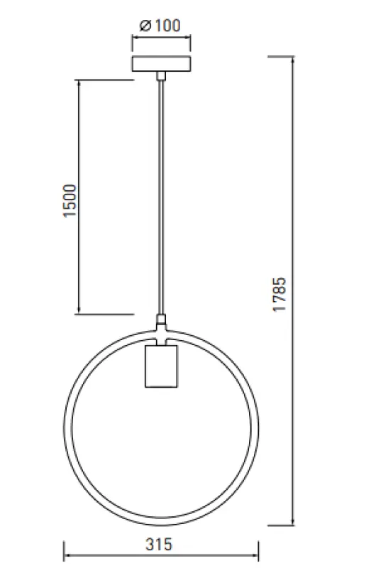 Decor Fija weiße runde Einpunkt-Pendelleuchte 2898