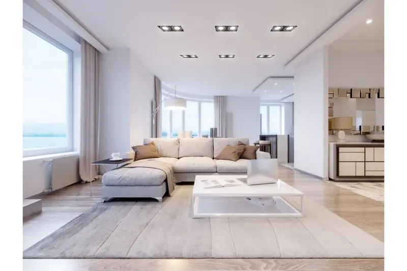 Decor Milo schwarze rahmenlose Deckeneinbauleuchte mit 2 Lichtquellen 4755