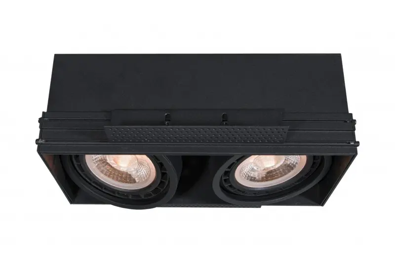 Decor Milo schwarze rahmenlose Deckeneinbauleuchte mit 2 Lichtquellen 4755