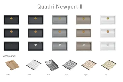 Quadri Newport II große und tiefe Granit-Spüle Weiß 76x45, Unterbau und Oberflächen-Einbau 1208957854
