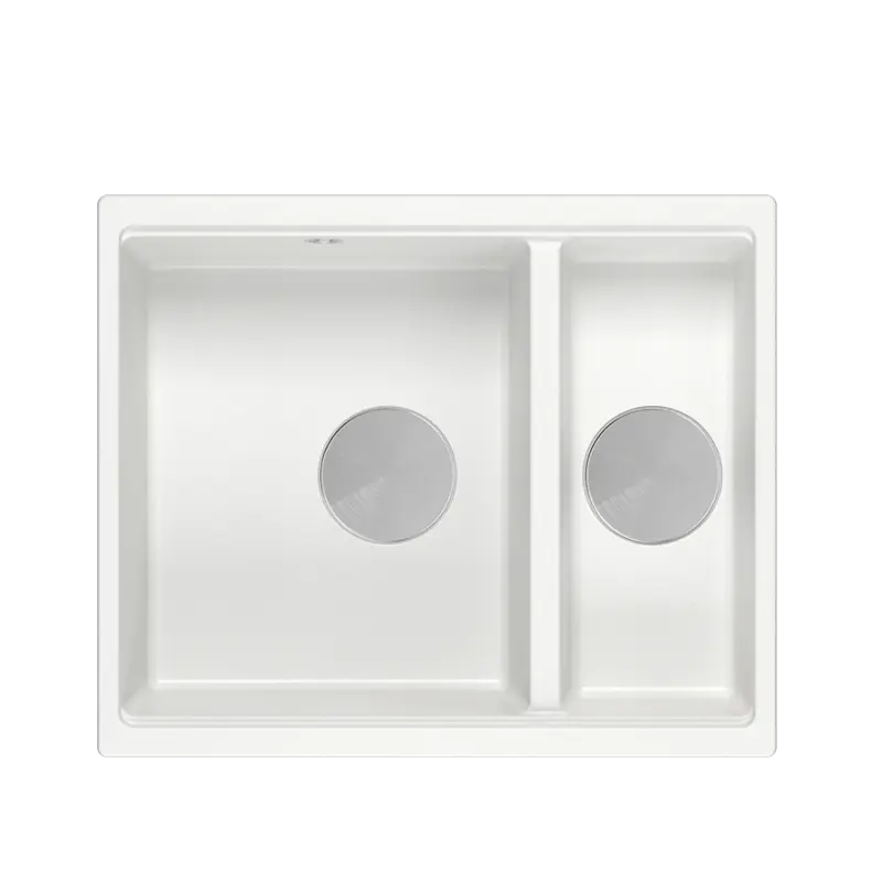 Quadri Newport II Weiß 1,5 Granit-Spüle 555x460, Oberflächen-Einbau und Unterbau 1208957860