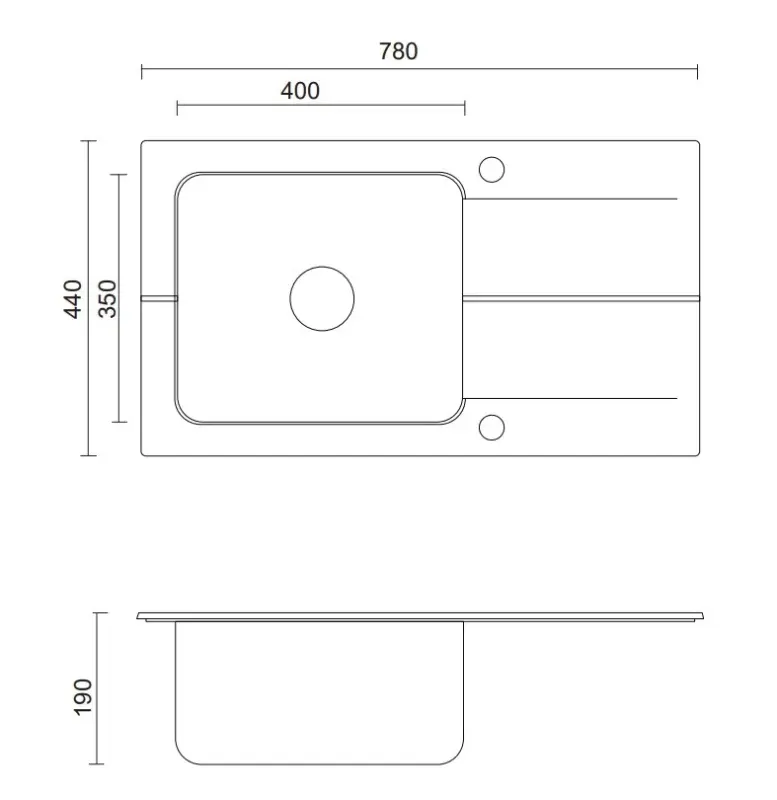 Quadri Fusion Edelstahl-Spüle mit Abtropffläche aus Onyx-Granit 78x44, reversibel, Oberflächen-Einbau 1208957871