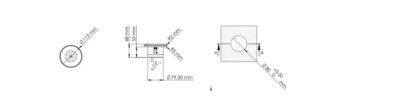 Indux Cover Einbau-Steckdose mattschwarz Stift-Erdung Typ E, mit abschließbarem Deckel 1208957924