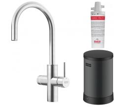 Franke Maris Wasser-Hub 4L Boiler 3-in-1 mit Touch-elektronischer Kochendwasser-Armatur aus Edelstahl mit Wasserhub-Mischset 1208957943