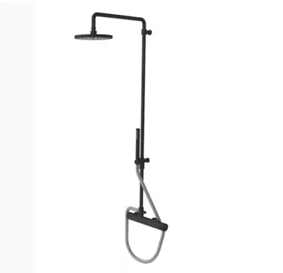 Waterevolution Flow Duschkombination mit Regendusche, matt schwarz T141PR